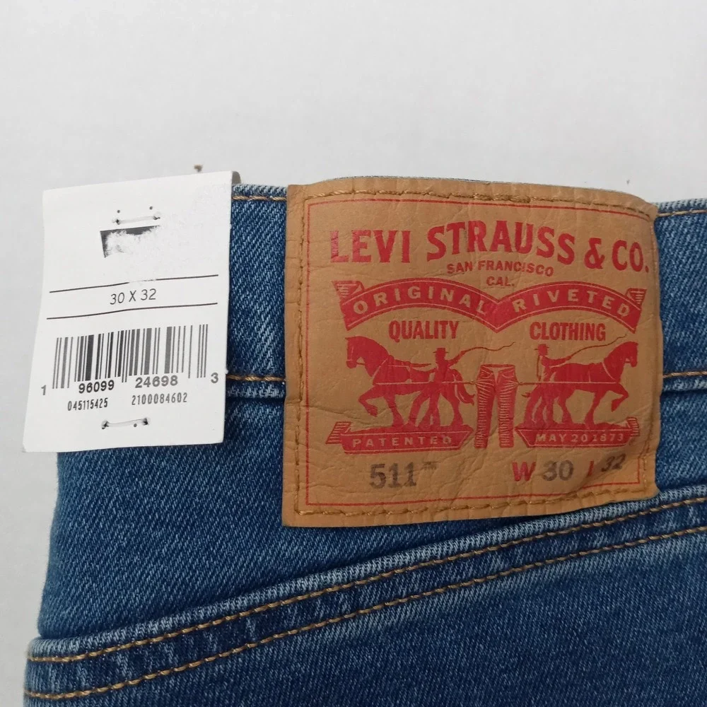 Levi's 511 Slim Fit Jeans Men's 30x32 Blue‎ Stretch Slim Throughout Cotton